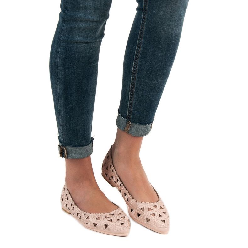 Prolamované balerínky VICES růžový 2