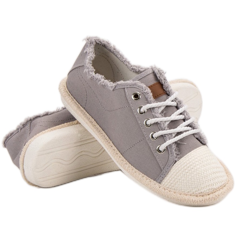 SHELOVET Šněrovací espadrilky žluť 1