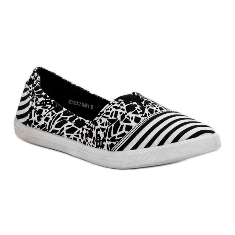 Sweet Shoes Slipony se vzorem bílý černý 1