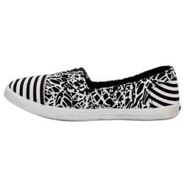 Sweet Shoes Slipony se vzorem bílý černá 2