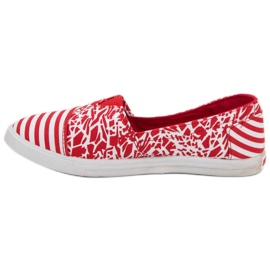 Sweet Shoes Slipony se vzorem bílý červený 2