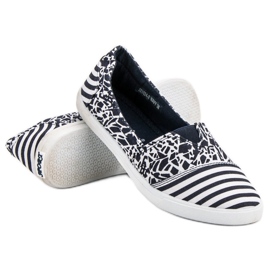 Sweet Shoes Slipony se vzorem námořnická modř 1