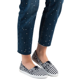 Sweet Shoes Slipony se vzorem námořnická modř 2