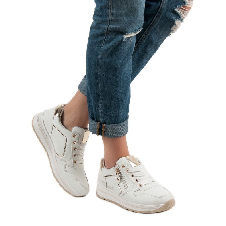 SHELOVET Bílé sportovní boty bílý 2