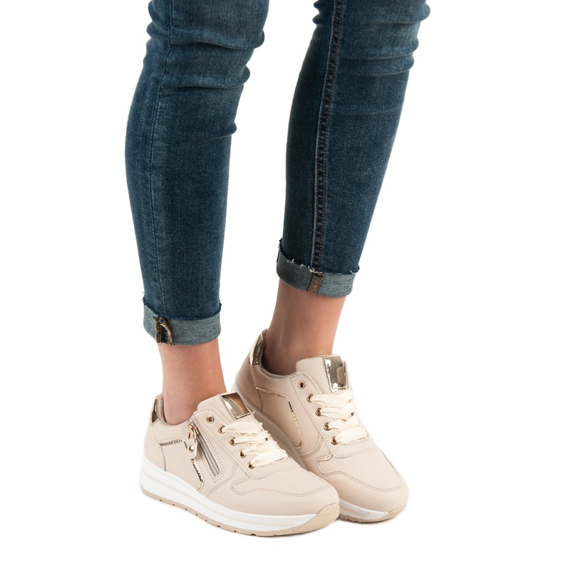 SHELOVET Béžové sportovní boty béžový 2