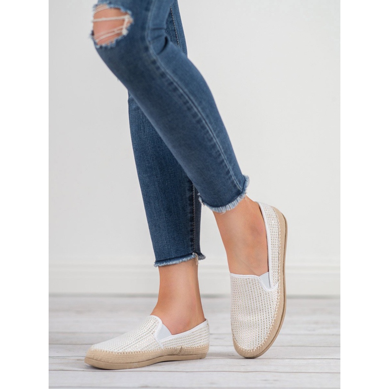 SHELOVET Bílé espadrilky bílý 1 SHELOVET Bílé espadrilky bílý 1