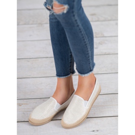 SHELOVET Bílé espadrilky bílý 2