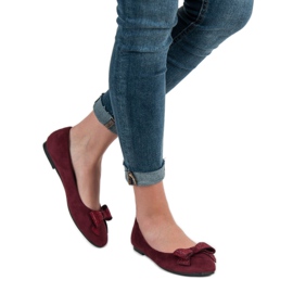 Best Shoes Kaštanové balerínky červené 2