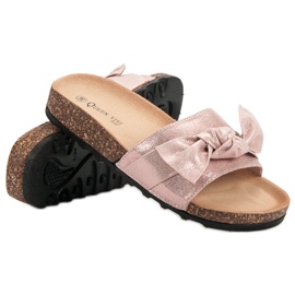 Queen Vivi Neformální pantofle se třpytkami růžový 1