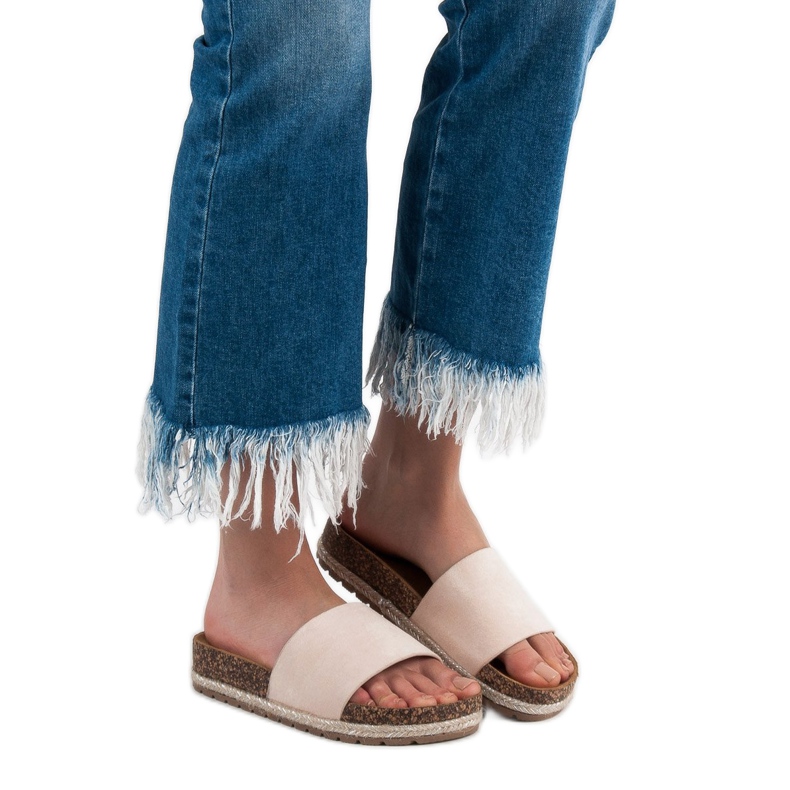 Bestelle Klasické semišové pantofle béžový 1