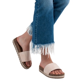 Bestelle Klasické semišové pantofle béžový 2