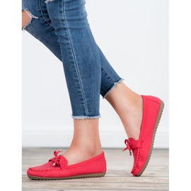 Top Shoes Červené prolamované mokasíny červený 2