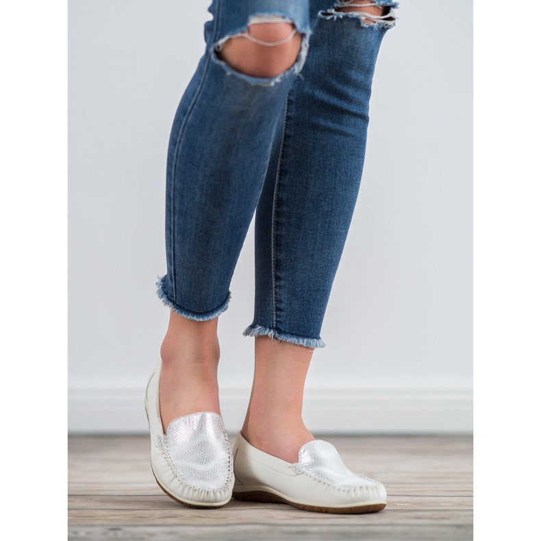 Anesia Paris Pohodlné mokasíny bílý 2