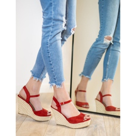 Červené sandály červený 1