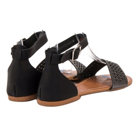 Evento Prolamované sandály černý 1