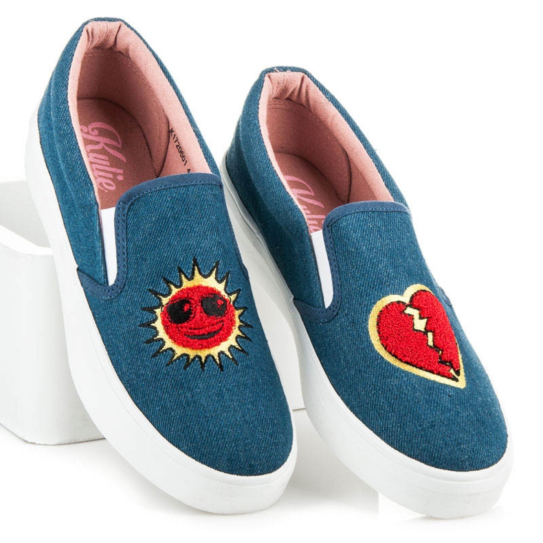 Kylie Džínové Tenisky Se Záplatami modrý 2