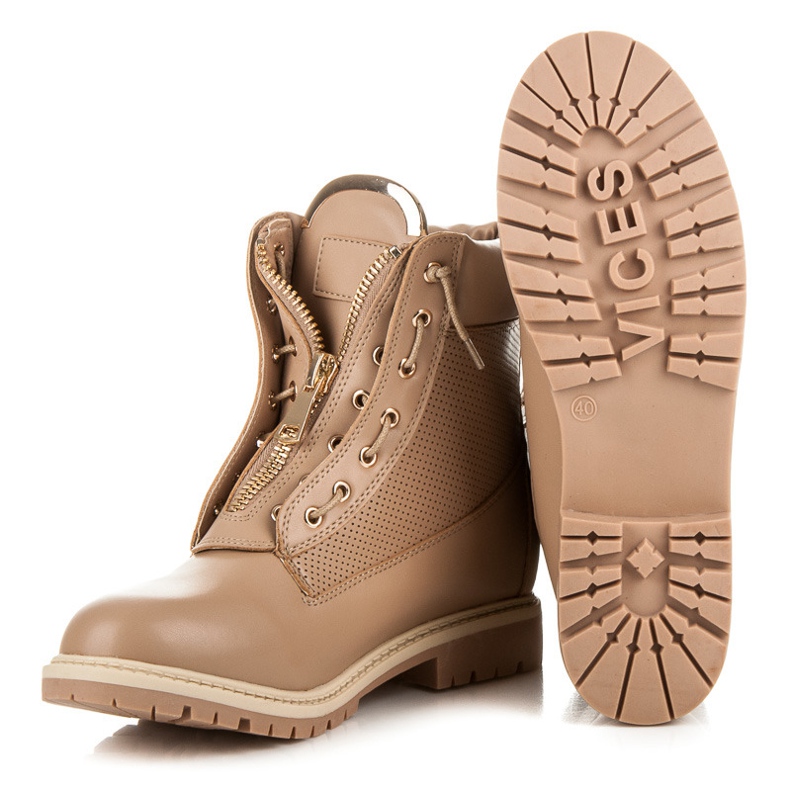 Vices Trappery se zapínají na zip hnědý 1