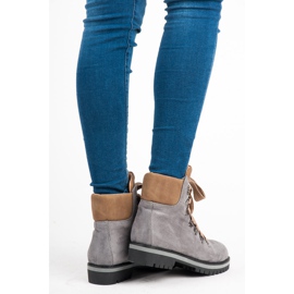 Vices Tmavě šedé Suede Trappers šedá 7