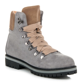 Vices Tmavě šedé Suede Trappers šedá 3