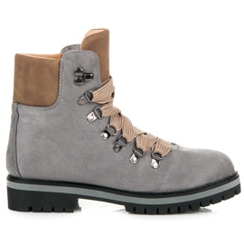 Vices Tmavě šedé Suede Trappers šedá 2