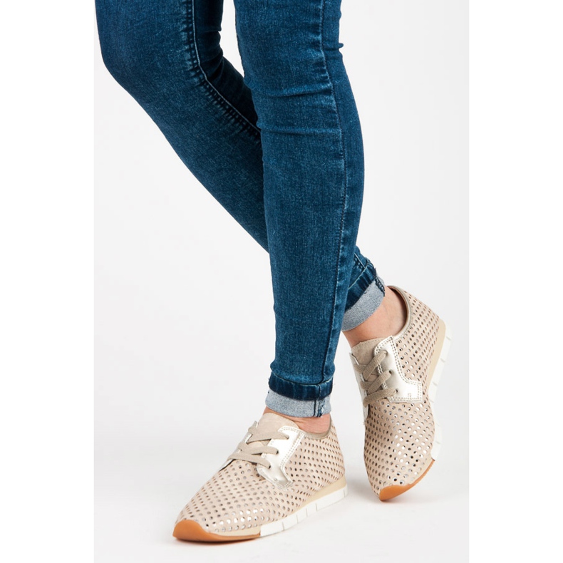 Kylie Módní tenisky se zavazováním žlutá hnědý 1