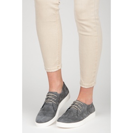 Vinceza Kožené sportovní boty šedá 2