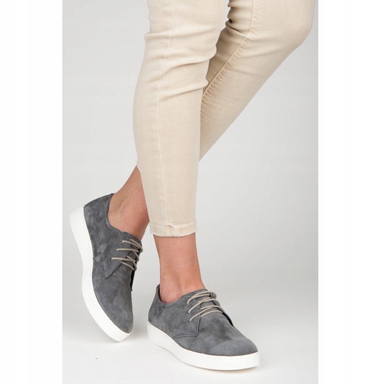 Vinceza Kožené sportovní boty šedá 1