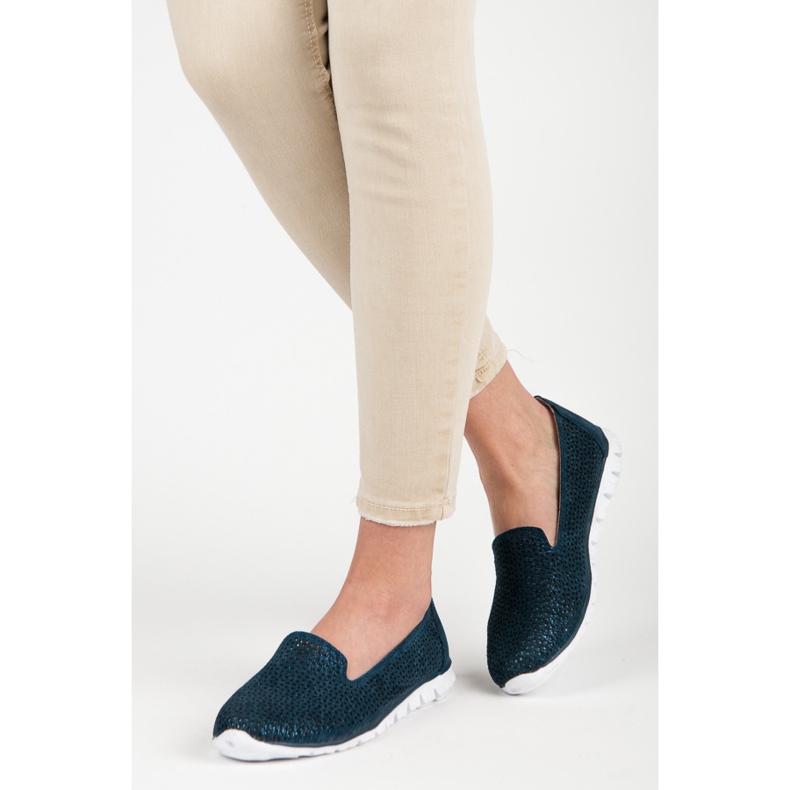 Vinceza Prolamované kožené pány námořnická modrá 2