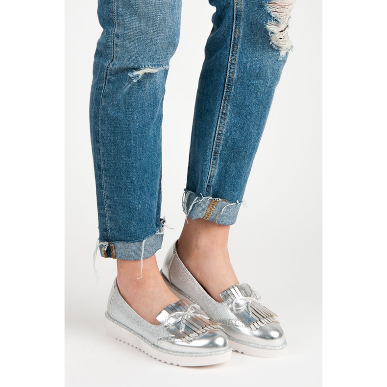 Mokasíny na platformě VICES šedá 1