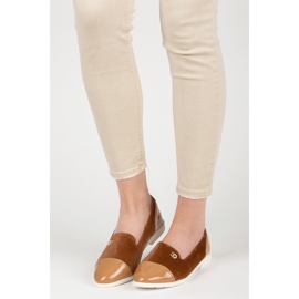 Velurové balerínky hnědý 1