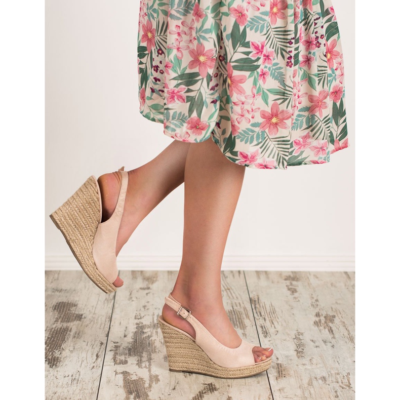 Renda Módní semišové sandály hnědý 2