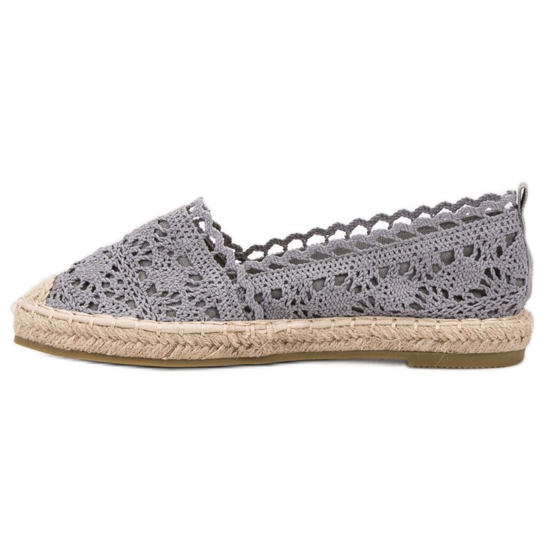 Seastar Krajkové espadrilky šedá 1