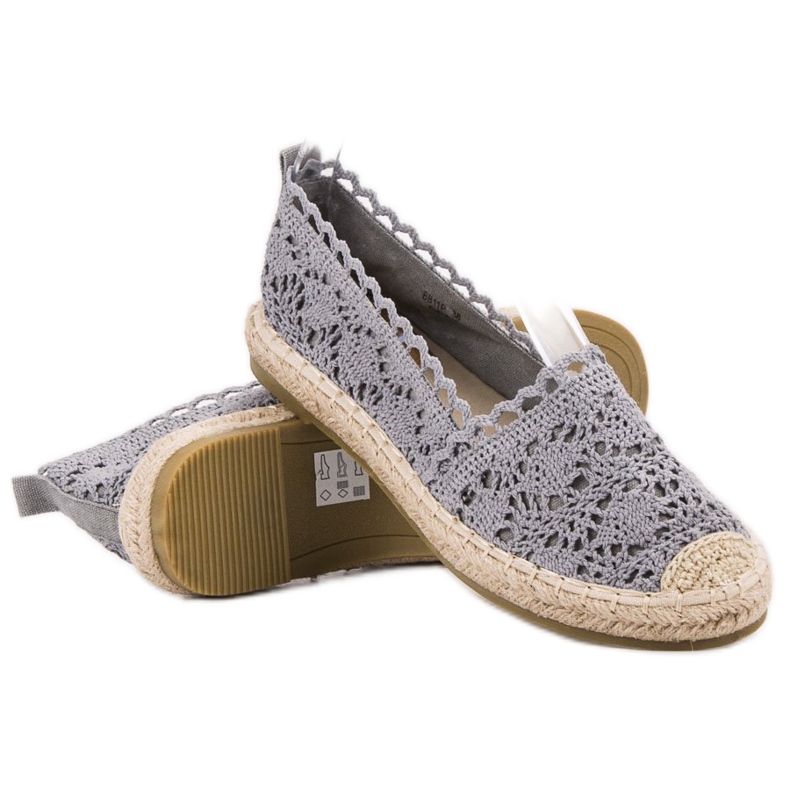 Seastar Krajkové espadrilky šedá 2