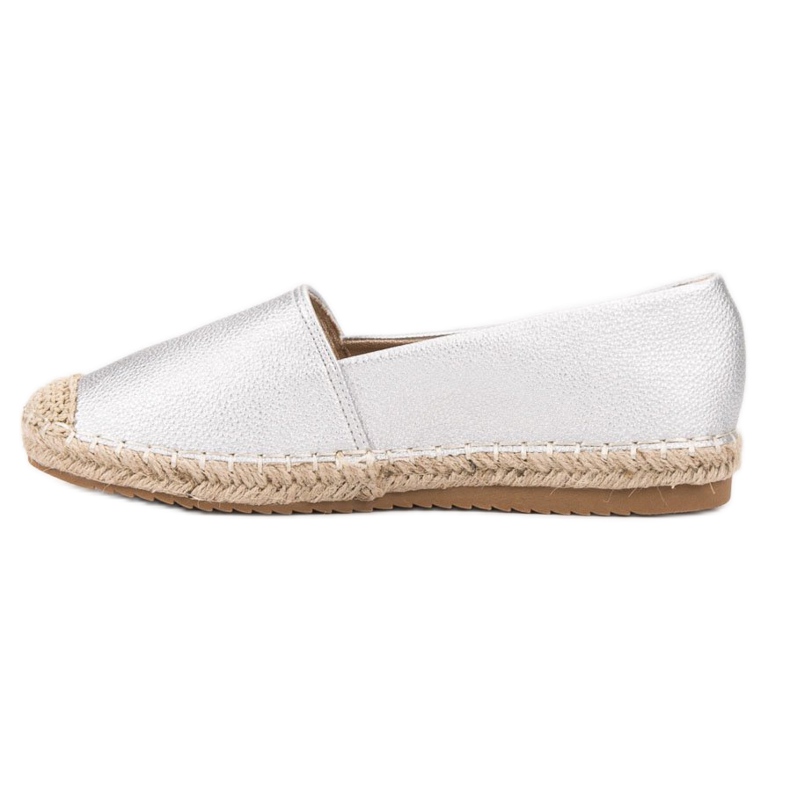 Primavera Stříbrné espadrilky šedá 1