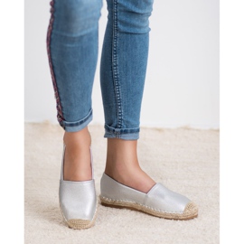 Primavera Stříbrné espadrilky šedá 5