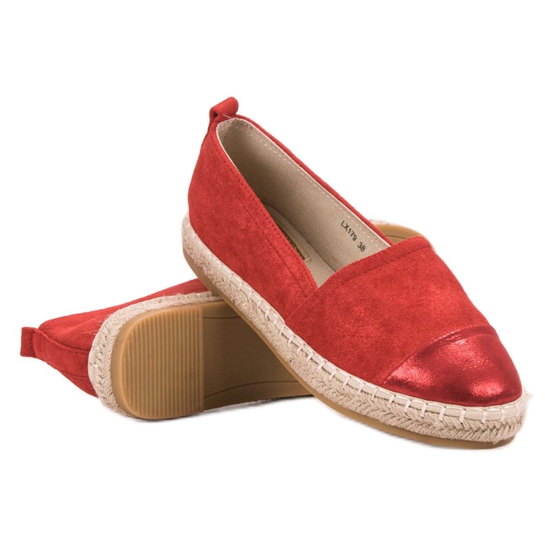 Forever Folie Semišové espadrilky červený 1