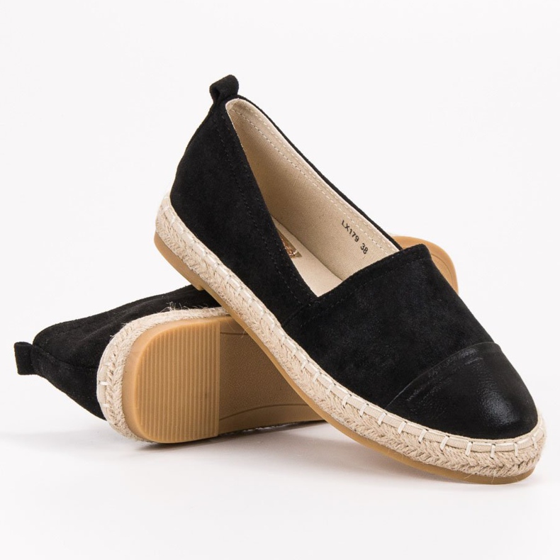 Forever Folie Semišové espadrilky černý 2