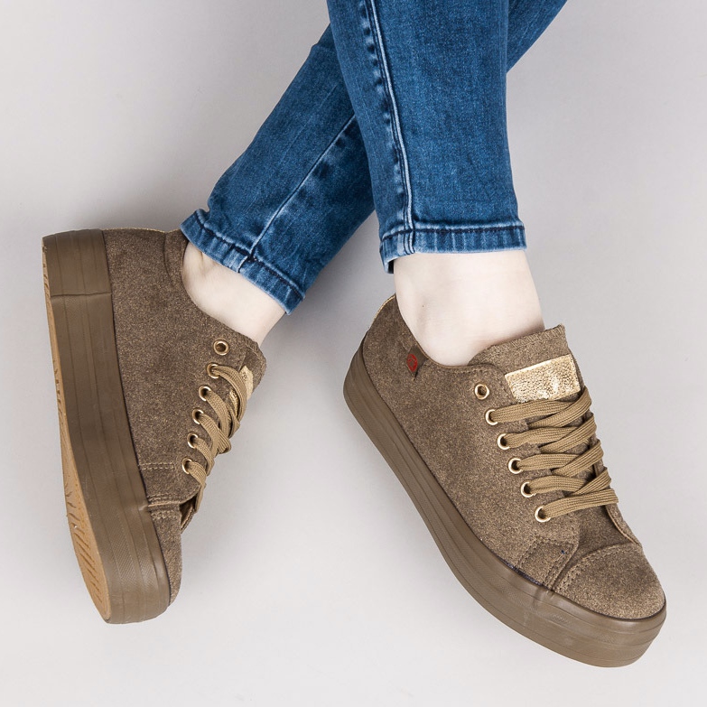 Tony Velurové Tenisky Na Platformě zelený 1