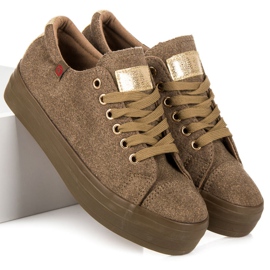 Tony Velurové Tenisky Na Platformě zelený 2