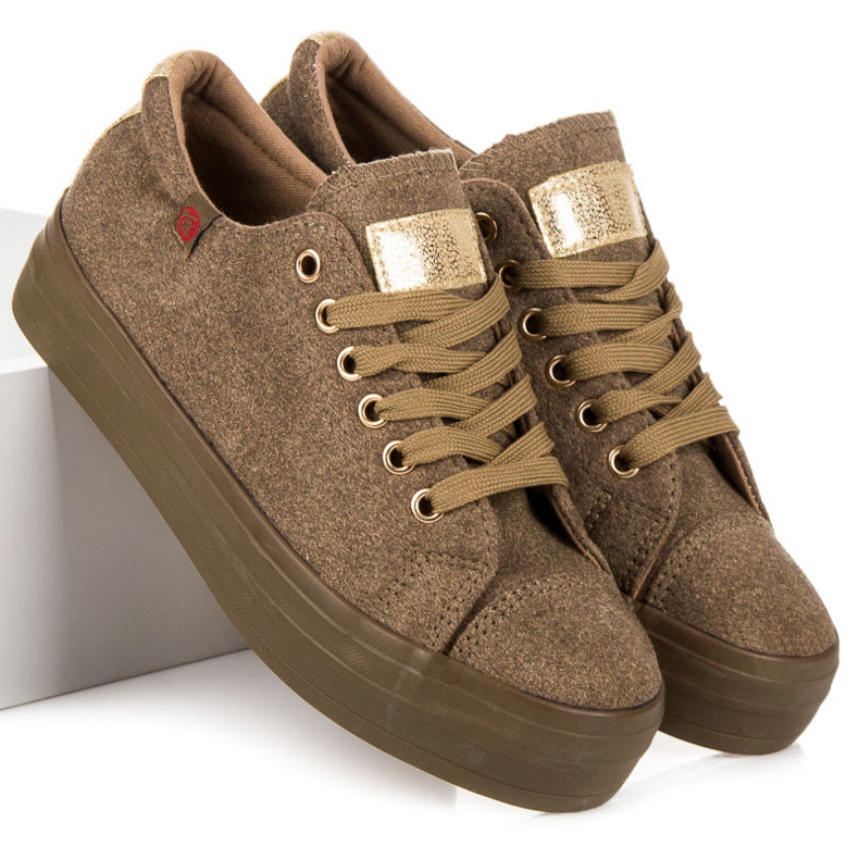 Tony Velurové Tenisky Na Platformě zelený 2