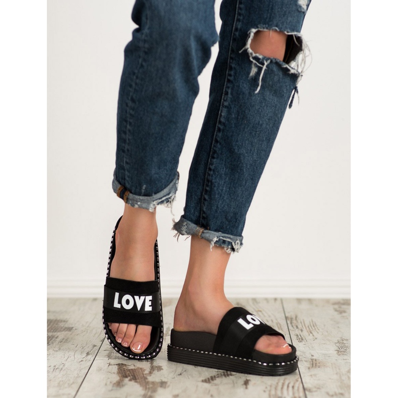 Erynn Milujte semišové pantofle černý 1