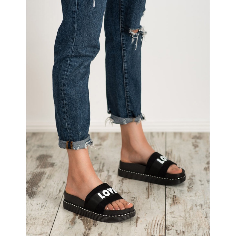 Erynn Milujte semišové pantofle černá 2