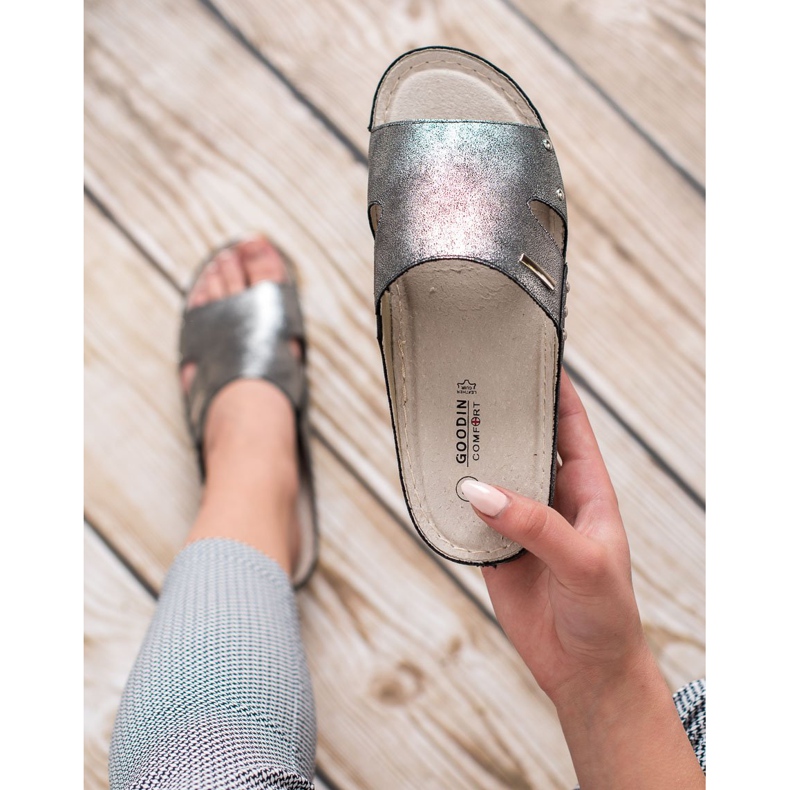 Goodin Pohodlné žabky šedá 2