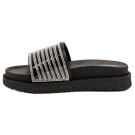 Bello Star Pantofle S Krystaly černý 1