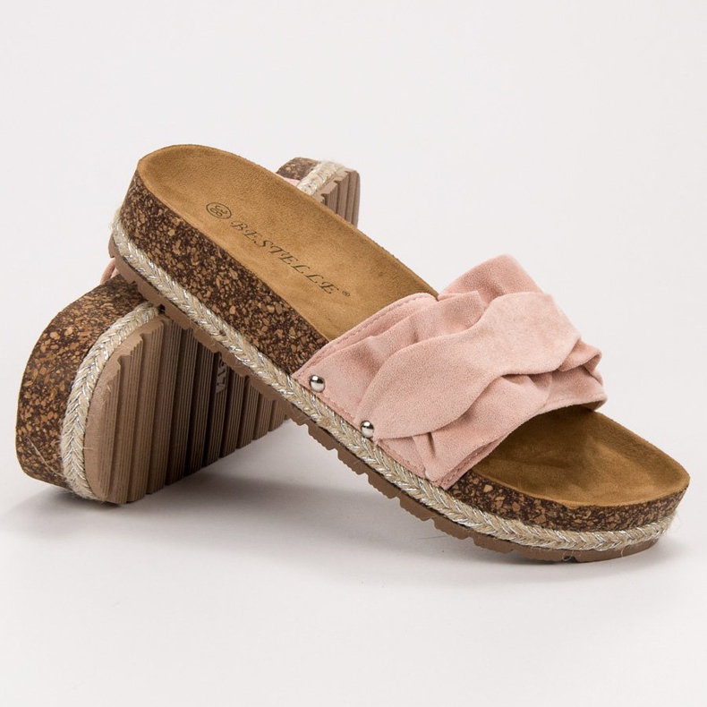 Bestelle Pantofle s volánkem růžový 1