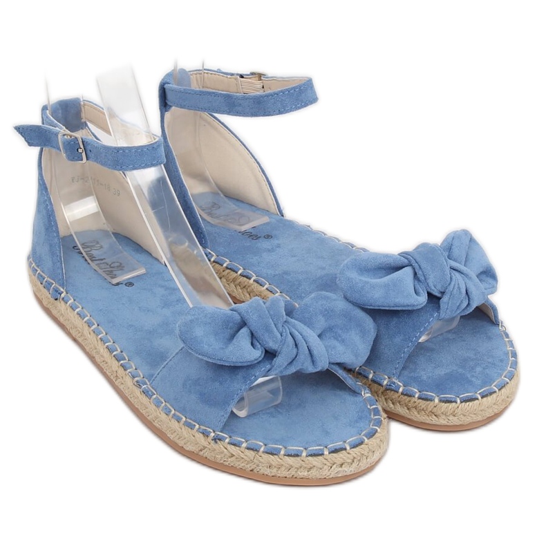 Modré espadrilové sandály YJ-2M11-18 Blue modrý 1 Modré espadrilové sandály YJ-2M11-18 Blue modrý 1