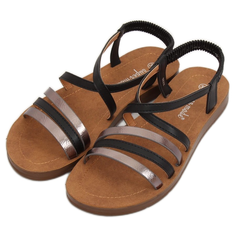 Černé dámské sandály 2220 Black černý 1