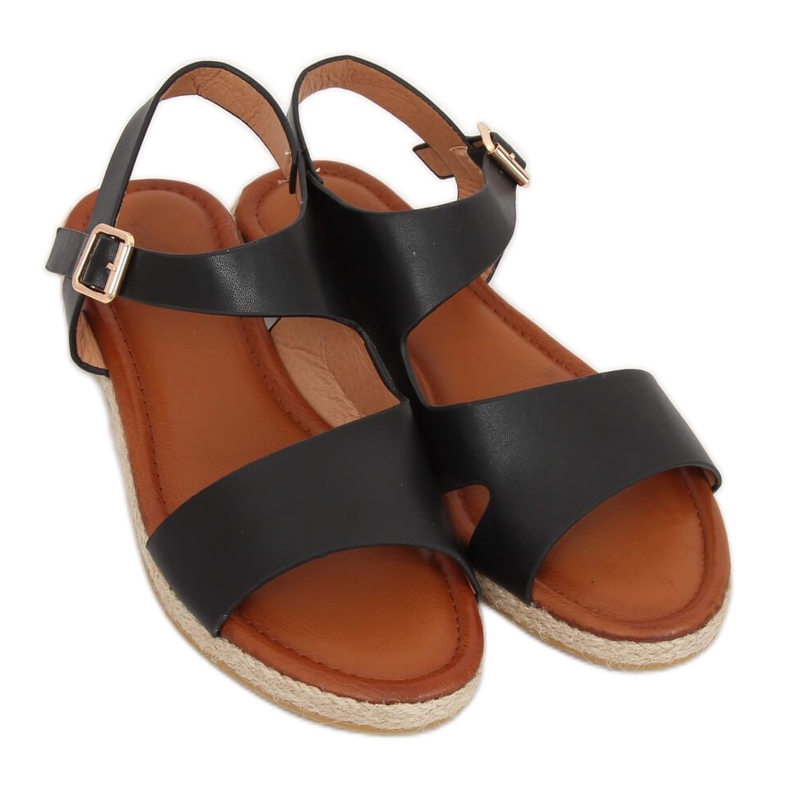 Černé dámské sandály H-7 Black černá 2