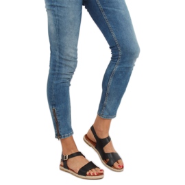 Černé dámské sandály H-7 Black černý 1