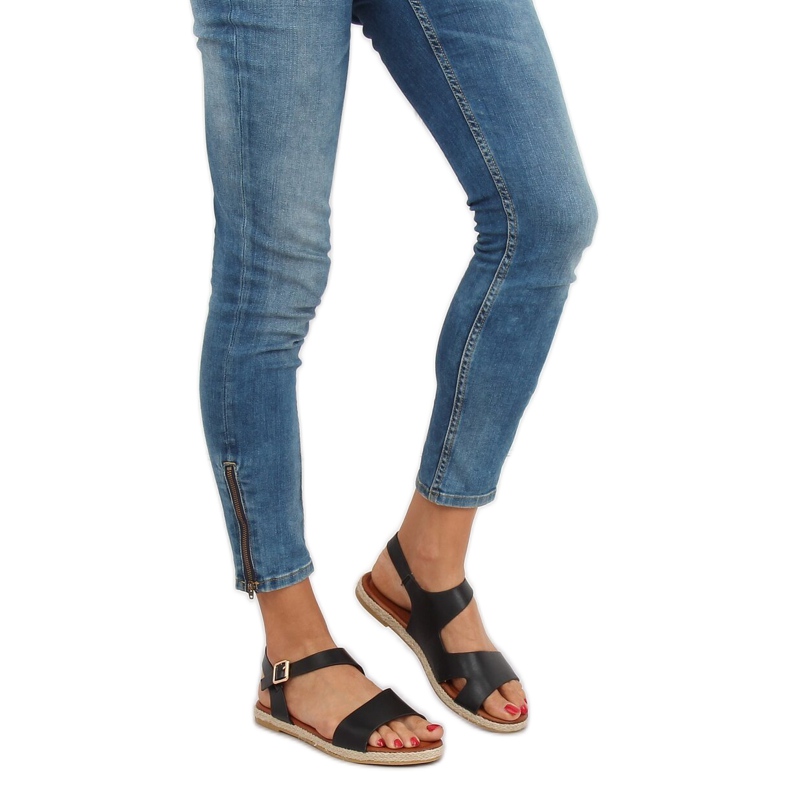 Černé dámské sandály H-7 Black černá 1